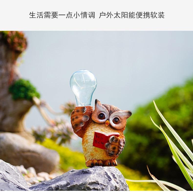 Solar Owl Garden Light LED Outdoor Décor Animal Bird Ornament for Yard & Patio Decoration | RDW102