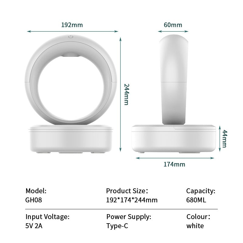 Diffusore di aromi Ultrasuoni Nebbia fredda Anti-Gravità Design Umidificatore d'aria a goccia d'acqua | GH08 