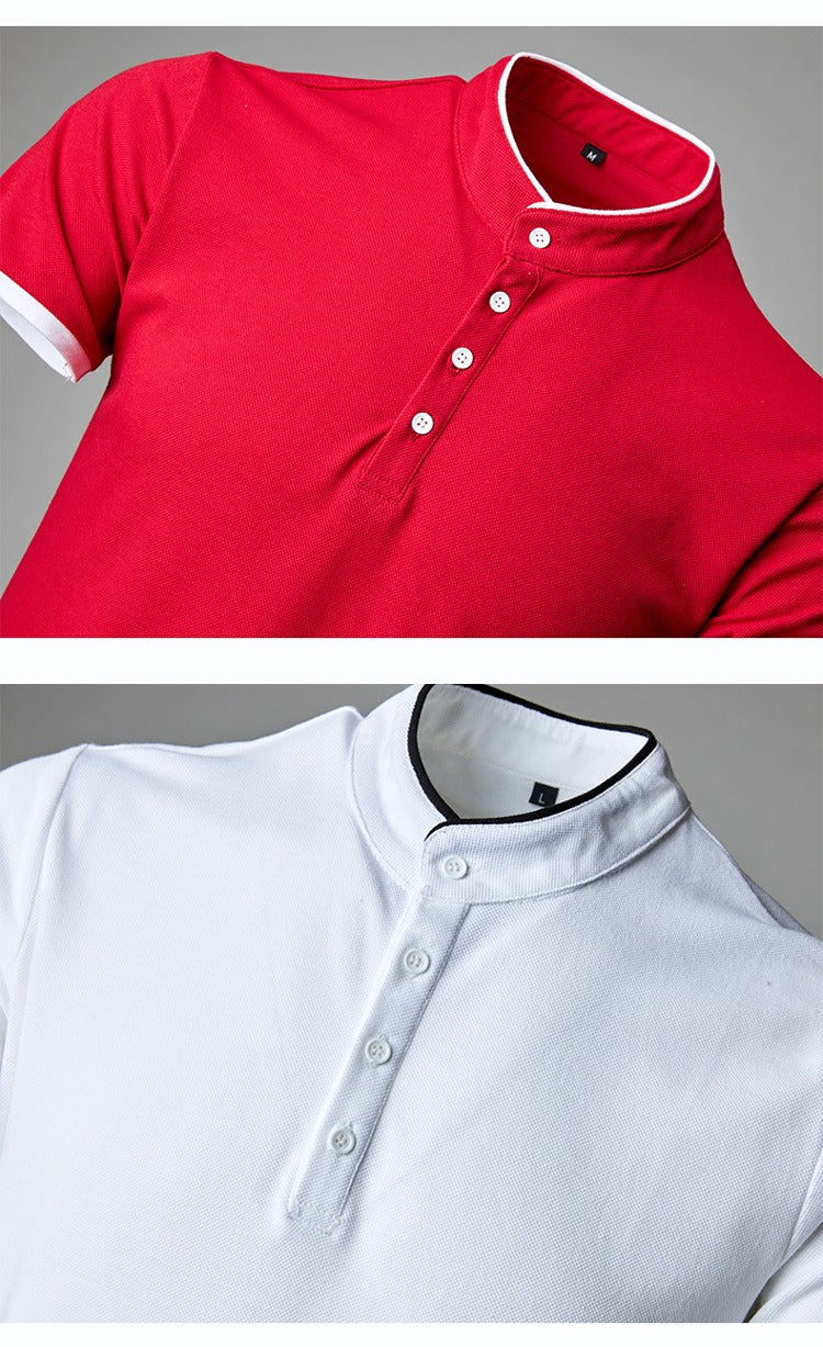 Men's Golf Business Polo Shirt Summer Short Sleeve Multi-Color Matching T-Shirt | 1031
