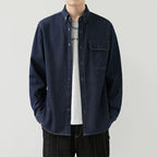 Men's Slim Fit Denim Long Sleeve Shirt Trendy Style Casual Work Jacket Shirt | MT8003