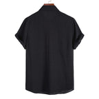 Men’s Solid Color Lapel Short Sleeve Shirt Business Casual Summer Style Shirt | CCS05