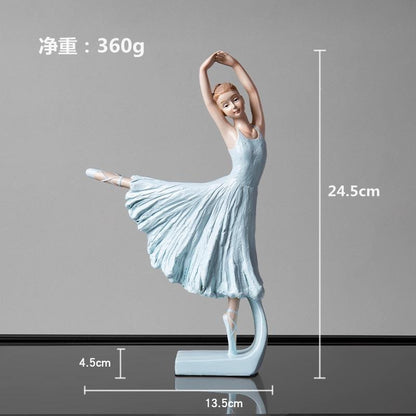 Modern Resin Ballet Girl Figurine Elegant Sculpture for Home Décor & Gifts | RRW2030