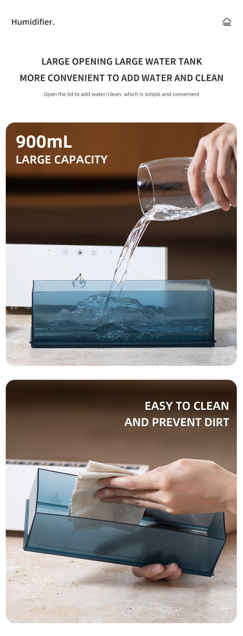 New Design 10 Nozzle Humidifier & Aroma Diffuser Dynamic Sound Pickup USB H2O Essential Oil Air Humidifier | KJR-273