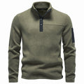 Men's Fleece-Lined Thermal Sweatshirt 2026 Autumn Outdoor Pullover Warm Sherpa Soft Top with Stand Collar