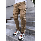 Men's Casual Drawstring Joggers Elastic Waist Cargo Pants Trousers Hip Hop Sweatpants | CK838