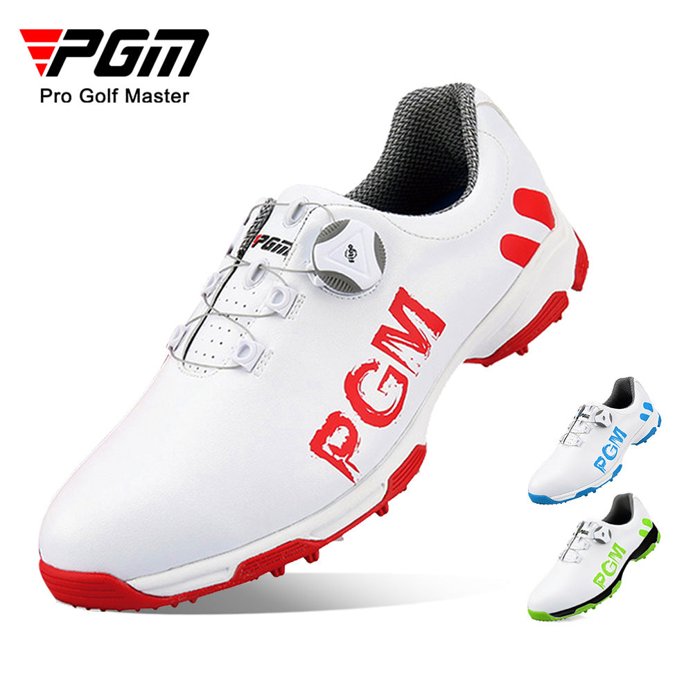 Premium PGM Men's Golf Shoes | Rotating Lace System | Waterproof & Breathable Anti-Slip Athletic Footwear