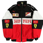 F1 Ferrari Embroidered Racing Suit Jacket Retro Style Motorcycle Riding Jack Daniel Jacket for Spring & Autumn