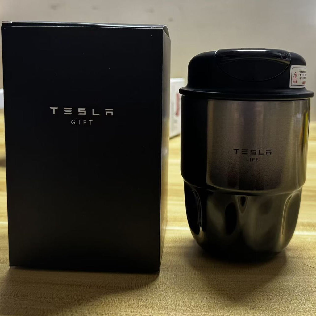 Tesla Double Wall Stainless Steel Straw Tumbler | 304 Inner Vacuum Insulated Coffee Cup with Lid | Customizable Gift & Promo Mug | 206