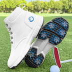 Thestron Men's High-Top Winter Golf Shoes Water-Resistant & Anti-Slip Spiked Trainers Big Sizes