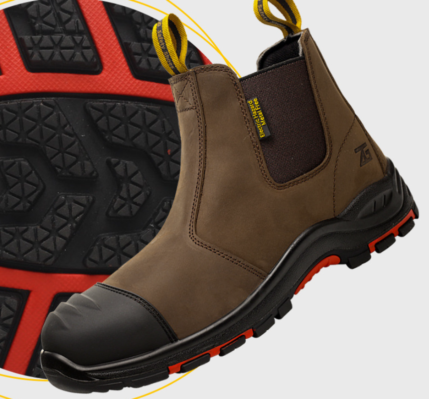 Zhengu Composite Toe Safety Shoes European Standard Slip-On Work Boots Anti-Puncture & Electrical Hazard Protection | L603