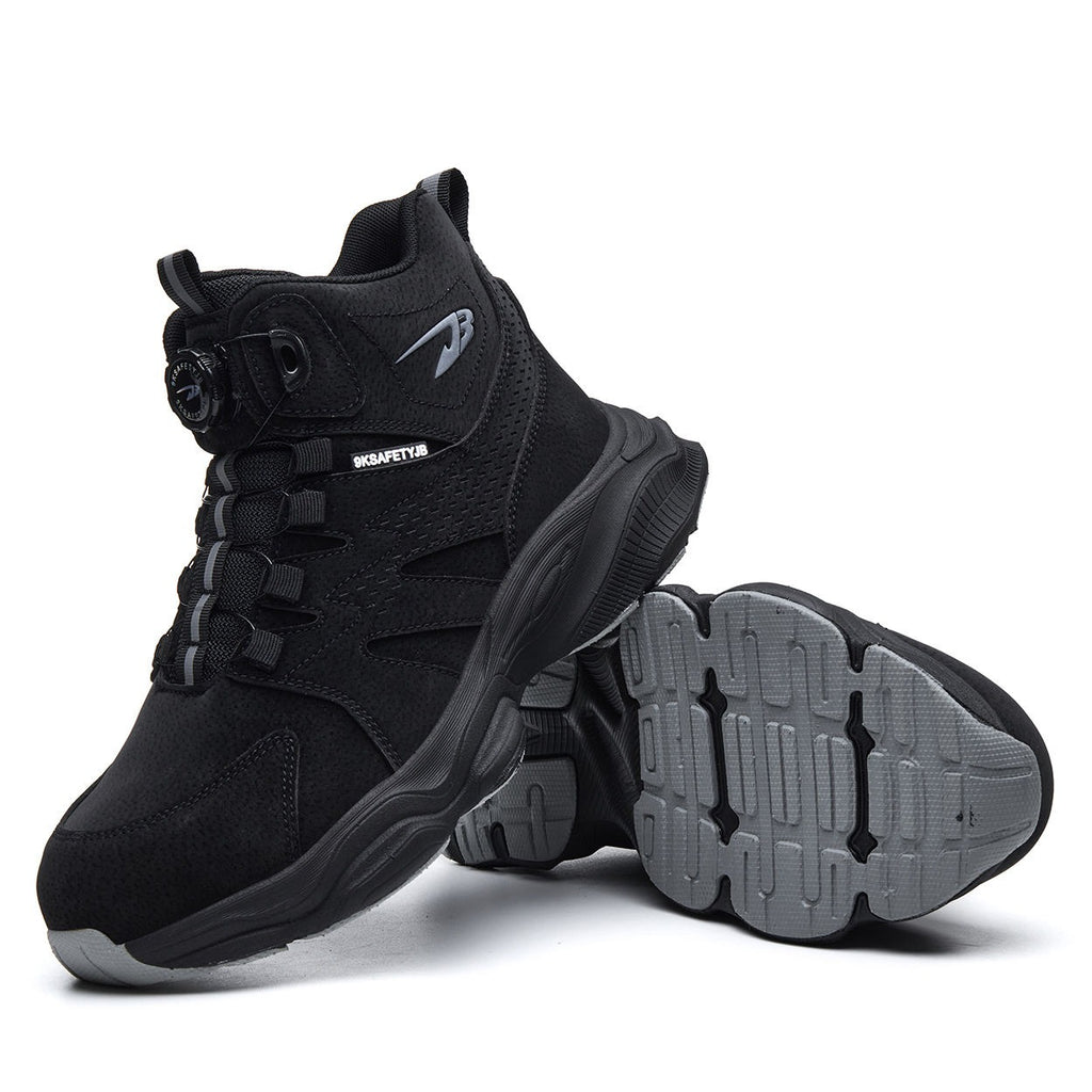 Men's Steel Toe Winter Safety Shoes Microfiber Leather Boots Anti-Smash Non-Slip Work Shoes | 7926