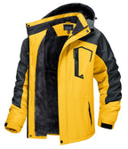 Mens Top Quality Warm Jacket Fleece Lined Waterproof Hooded Full Zip Bomber Coat
 | TJ153D