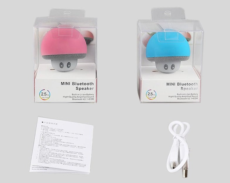 Wireless Mini Bluetooth Speaker Mushroom Head Portable BT Speaker Suction Cup Mobile Phone Tablet Subwoofer | 2023