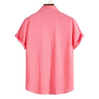 Men’s Solid Color Lapel Short Sleeve Shirt Business Casual Summer Style Shirt | CCS05