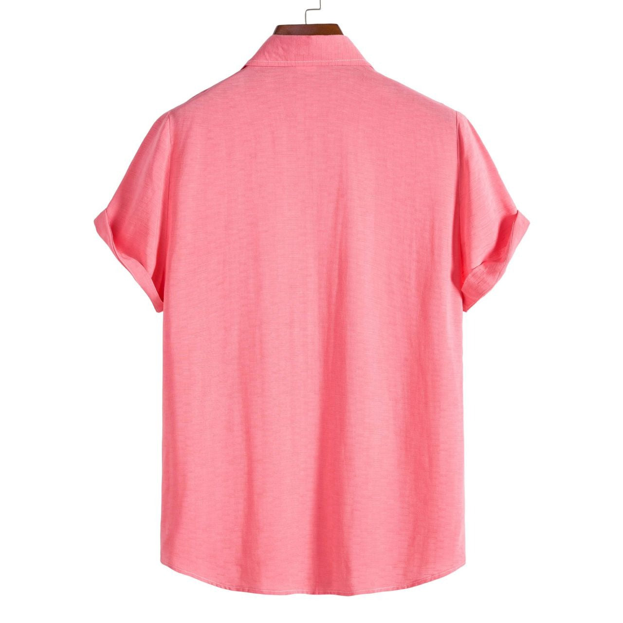 Men’s Solid Color Lapel Short Sleeve Shirt Business Casual Summer Style Shirt | CCS05