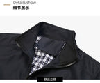 Men Solid Color Zipper Jackets Stand Collar Casual Outwear Tops Coat Jacket | S1268