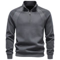 Men's Half-Zip Stand Collar Sweatshirt | 2026 Autumn Casual Pullover with Raglan Sleeves | Soft Cotton-Blend Fleece Top | HD3046