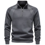 Men's Half-Zip Stand Collar Sweatshirt | 2026 Autumn Casual Pullover with Raglan Sleeves | Soft Cotton-Blend Fleece Top | HD3046