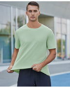Men’s Lightweight Athletic T-Shirt – Short Sleeve Stretchy Summer Running & Fitness Tee | DT24202
