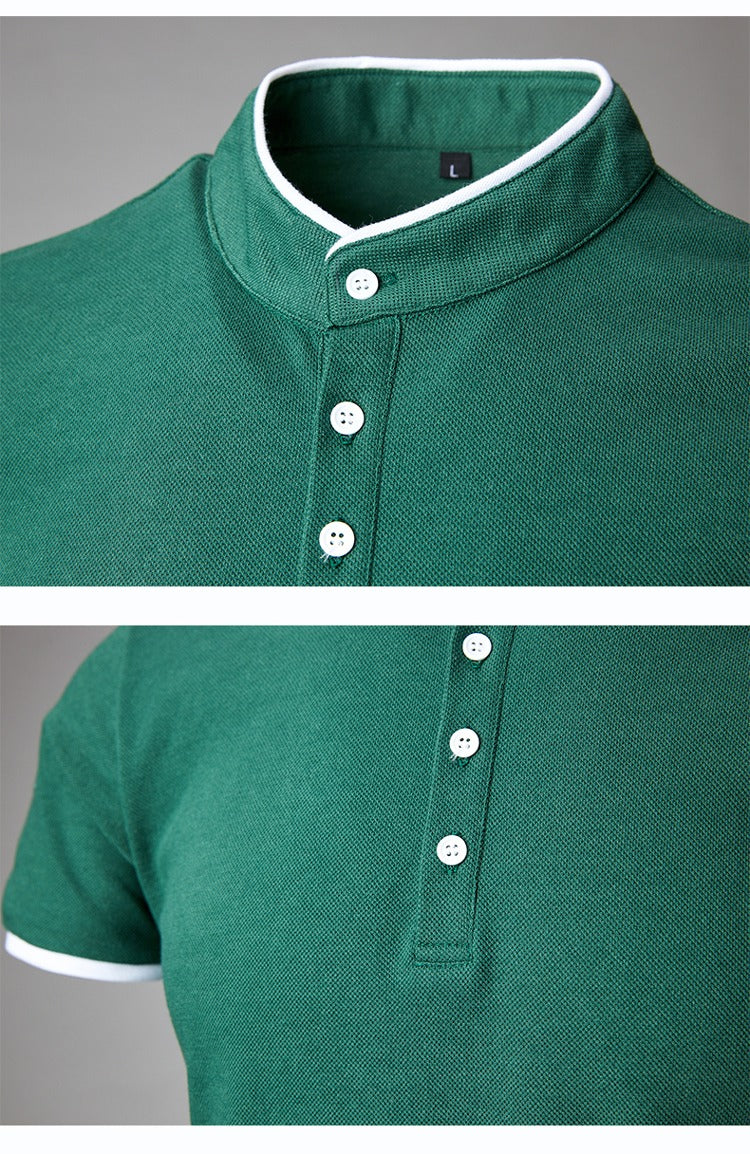 Men's Golf Business Polo Shirt Summer Short Sleeve Multi-Color Matching T-Shirt | 1031