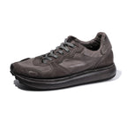 BRIGHT FEATHER Italian Handmade Men's Horsehide Derby Shoes | Vintage Distressed Thick Sole Genuine Leather Trainers