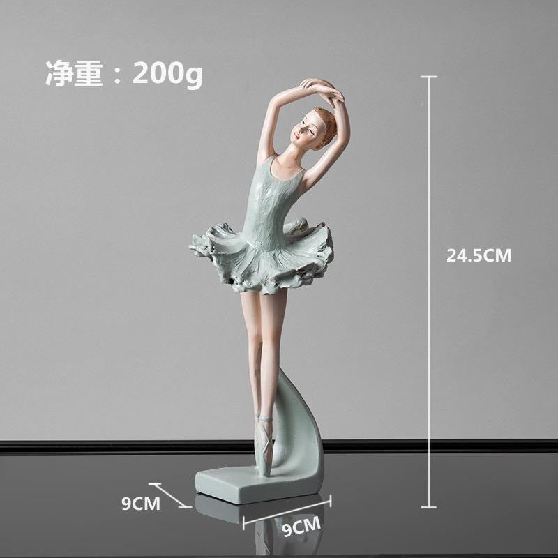 Modern Resin Ballet Girl Figurine Elegant Sculpture for Home Décor & Gifts | RRW2030