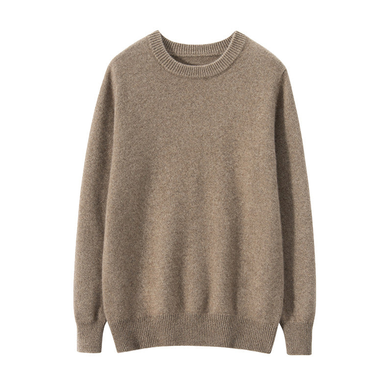 Men's Premium Cashmere Blend Sweater Chunky Knit Mock Neck Pullover Winter Warm Relaxed Fit Knitwear | JW-039