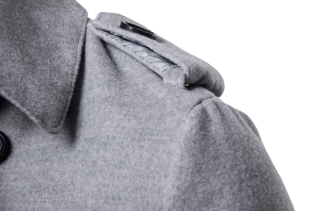 Men's Formal Business Fall Winter Casual Lapel Double Breasted Premium Cotton Coat Long Trench coat Jacket | 9280