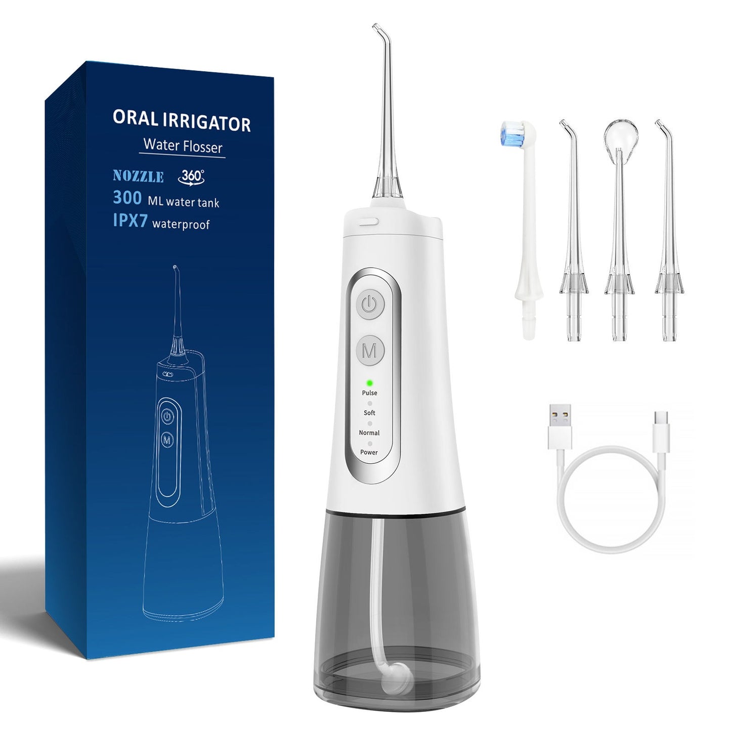 Hydropulseur dentaire portable sans fil, rechargeable et étanche, pour nettoyage des dents, irrigateur buccal, hydropulseur | 