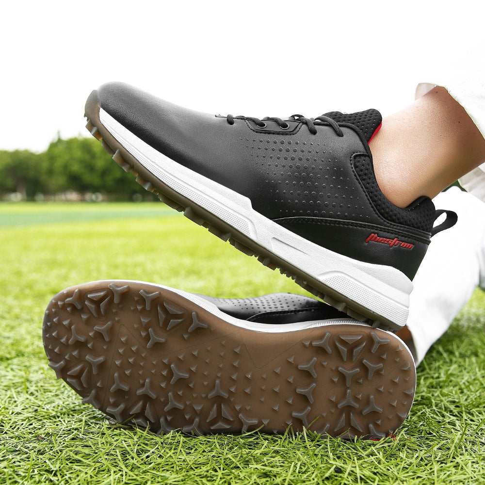 Thestron Men's Big Size Golf Shoes | Spikeless Training Shoes UK 6-13 | All-Season Casual Golf Sneakers | 2001