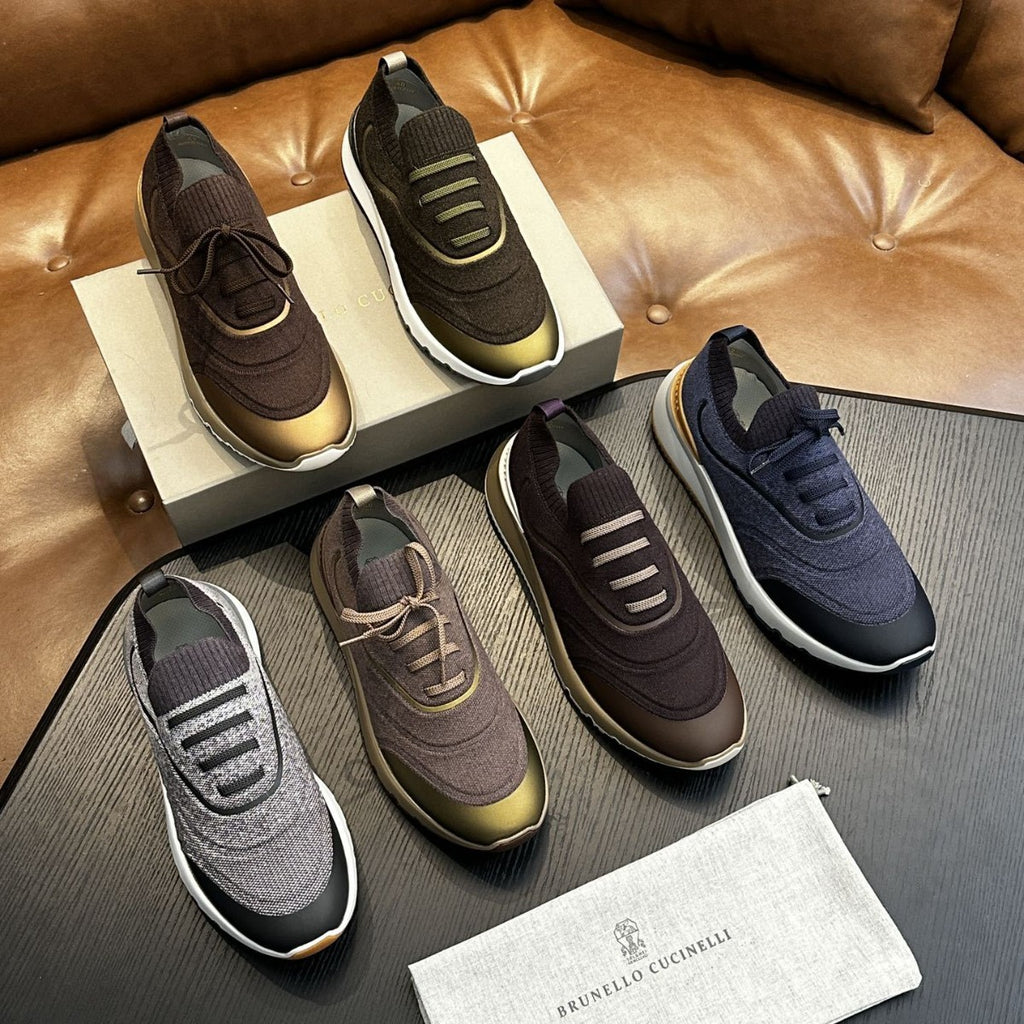 Men's Genuine Leather & Mesh  Breathable Shoes Travel Comfort Insole Slip-On Trainers Casual Driving Boots