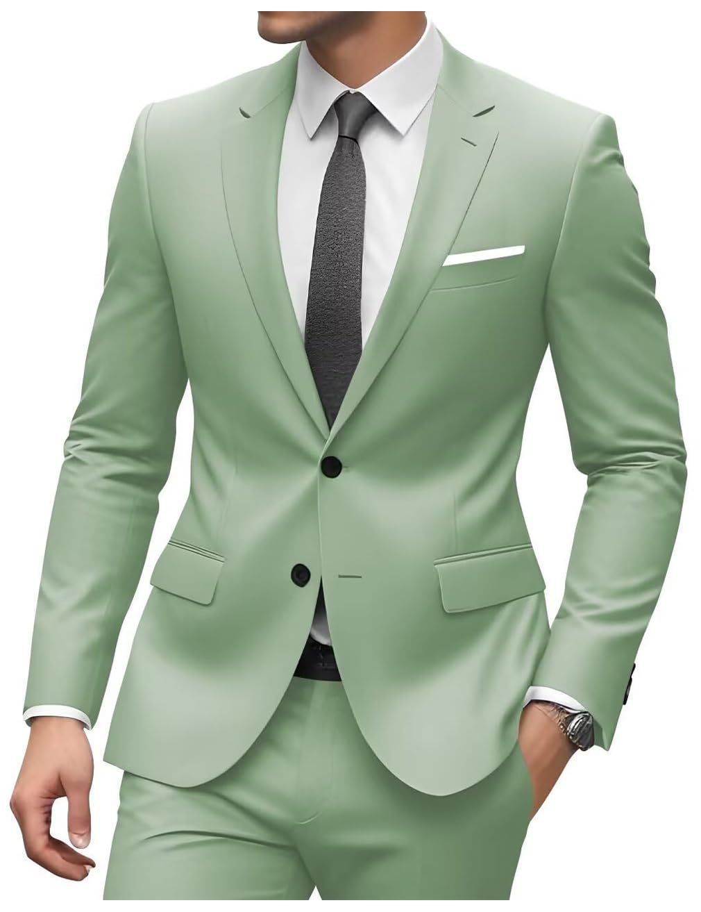 2026 Men‘s 2-Piece Wedding Suit Set | Notch Lapel Business Blazer & Trousers | Cross-Border Formal Wear for Grooms & Hosts | SBT001