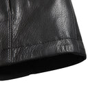 Men’s Genuine Cowhide Leather Jacket | Reversible Fur-Lined Mid-Length Coat | Business Casual Winter Outerwear | 8803