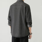 Men's Slim Fit Denim Long Sleeve Shirt Trendy Style Casual Work Jacket Shirt | MT8003