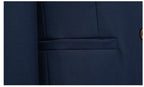 Men's Casual Business Suit Stand-Up Collar Zhongshan Solid Color Single-Breasted Two-Piece Suit | 203