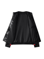 F1 Heavy Embroidery PU Leather Jacket | Unisex Fleece-Lined Racing Coat | Waterproof Windproof Streetwear | 9898