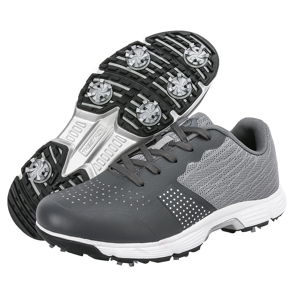 THESTRON Men's Big Size Waterproof Golf Shoes | Spiked Athletic Sneakers Size US 7-15 | T615