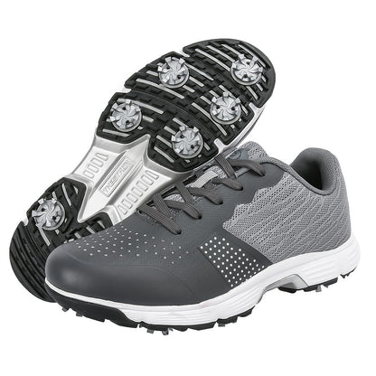 THESTRON Men's Big Size Waterproof Golf Shoes | Spiked Athletic Sneakers Size US 7-15 | T615