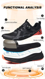 Men's Steel Toe Safety Boots: Anti-Smash & Anti-Puncture Kevlar Sole Protection Safety Boots | 7928