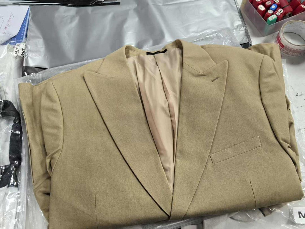 Men's 2 Piece Suit Plus Size Linen-Blend Slim-Fit Suit Set - 2025 Spring Single Breasted Light Business Attire | 801