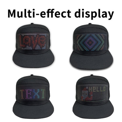 App-Controlled LED Cap Bluetooth Full-Color Display Message Rechargeable Hat Cool Party Costume| HMZ-005