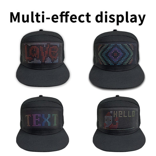 App-Controlled LED Cap Bluetooth Full-Color Display Message Rechargeable Hat Cool Party Costume| HMZ-005