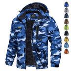 Mens Top Quality Warm Jacket Fleece Lined Waterproof Hooded Full Zip Bomber Coat
 | TJ153D