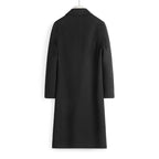 100% Wool Double-Faced Long Overcoat | Men’s Premium Knee-Length Wool Coat | Tailored Business & Casual Outerwear | 86713