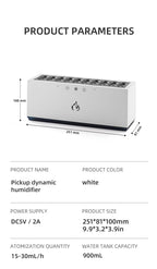 New Design 10 Nozzle Humidifier & Aroma Diffuser Dynamic Sound Pickup USB H2O Essential Oil Air Humidifier | KJR-273