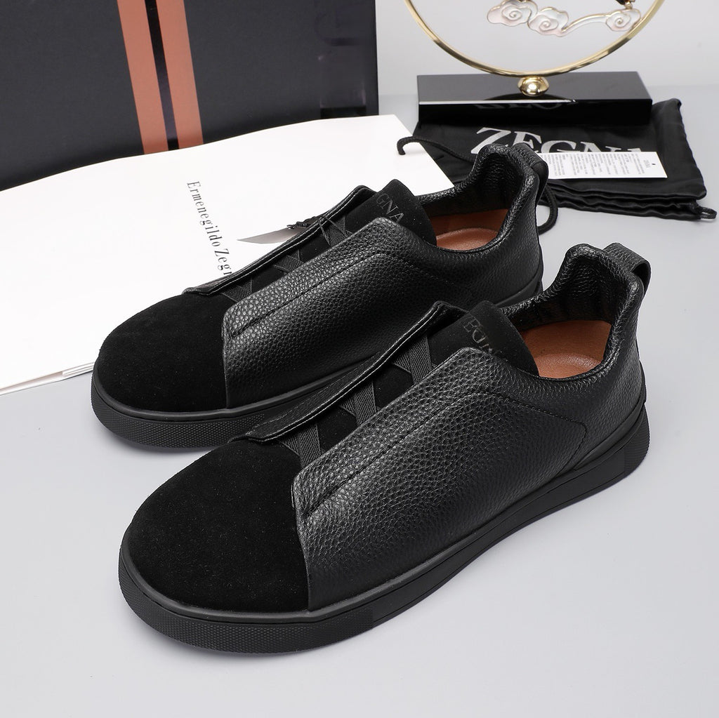 New Genia European Men's Loafers | Genuine Leather Slip-On Sneakers | Premium Casual Driving Shoes | 8611