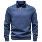 Men's Half-Zip Stand Collar Sweatshirt | 2026 Autumn Casual Pullover with Raglan Sleeves | Soft Cotton-Blend Fleece Top | HD3046
