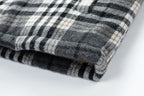 Winter Men's Jacket Plaid Wool Heavy Plus Size Shirt Checkered Hooded Coat Oversize Top