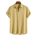 Men's Classic Solid Jacquard Short-Sleeve Shirt | 16/172022