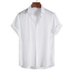 Men's Classic Solid Jacquard Short-Sleeve Shirt | 16/172022